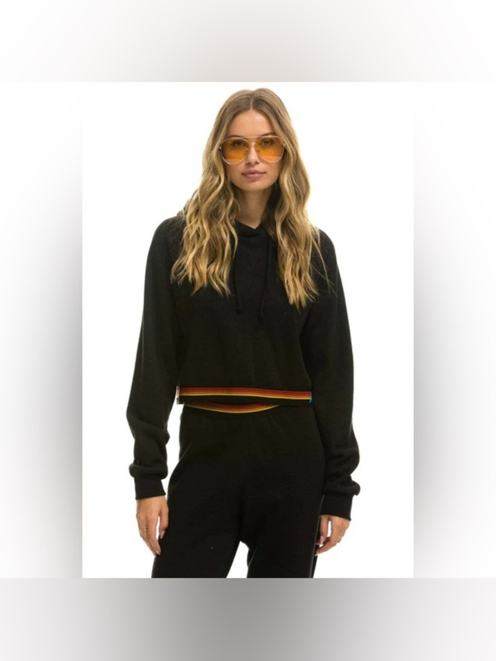 Aviator Nation Logo Stripe Sweat Set Small New